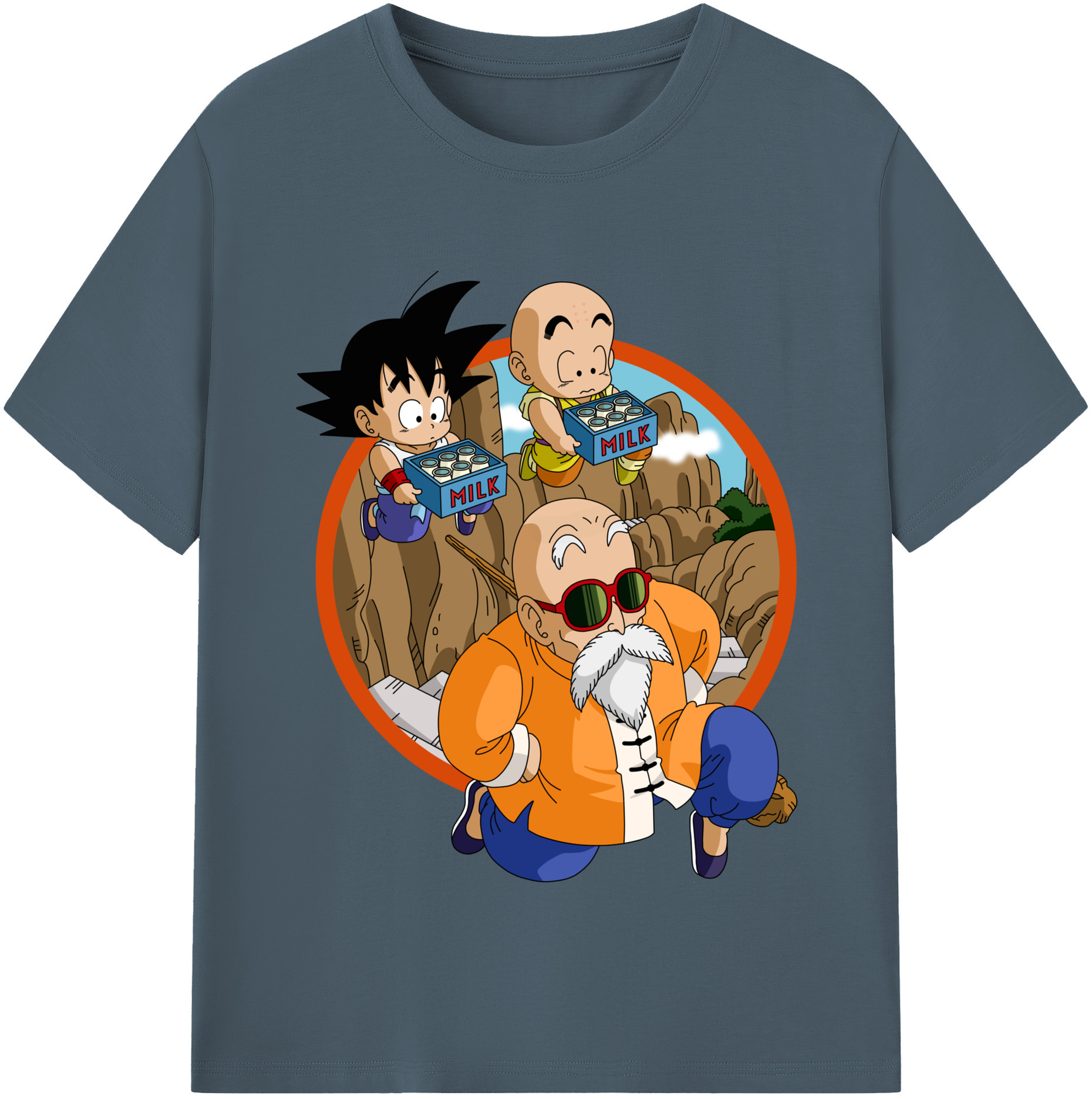 （画像用） ドラゴンボール 亀仙人（かめせんにん） DRAGON BALL Master Roshi Kame Sennin 綿100％半袖Tシャツ（フロントプリント）